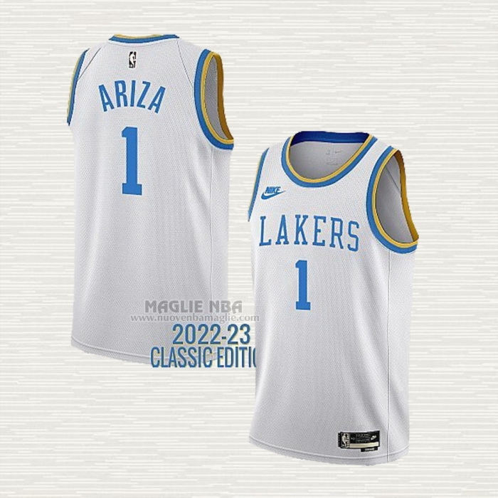 Maglia Trevor Ariza NO 1 Los Angeles Lakers Classic 2022-23 Bianco